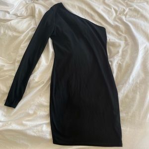 Boohoo Off The Shoulder Black Dress US 6